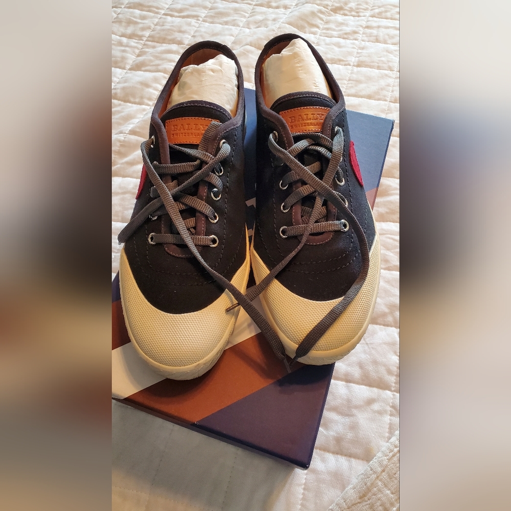 Bally mens canvas sneakers
